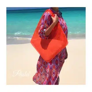 Neon plastic beach bags