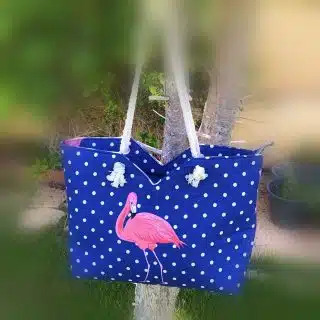 Flamingo beach bag
