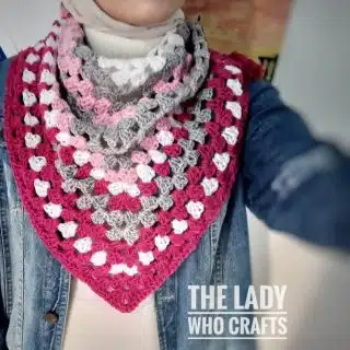 Crochet multi colored Triangle scarf 🧣