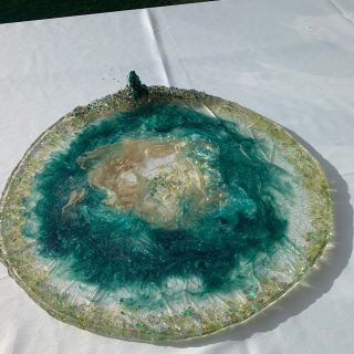 Bahgah Emerald Round Platter/Tray