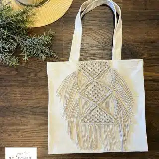macrame tote bag #4 .