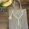 macrame tote bag #5 .