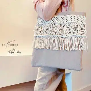 macrame tote bag #2 .