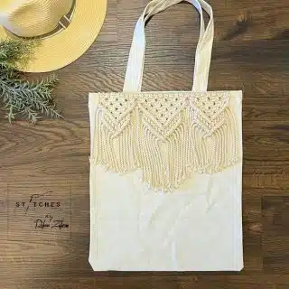 macrame tote bag #3 .