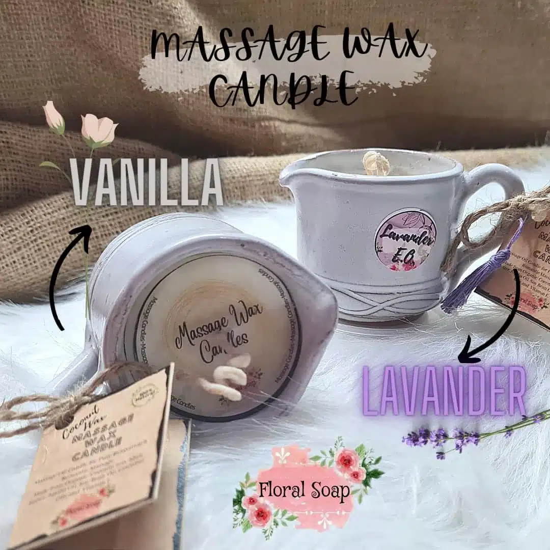 Natural Massage Wax Candle 2 Massage wax candles