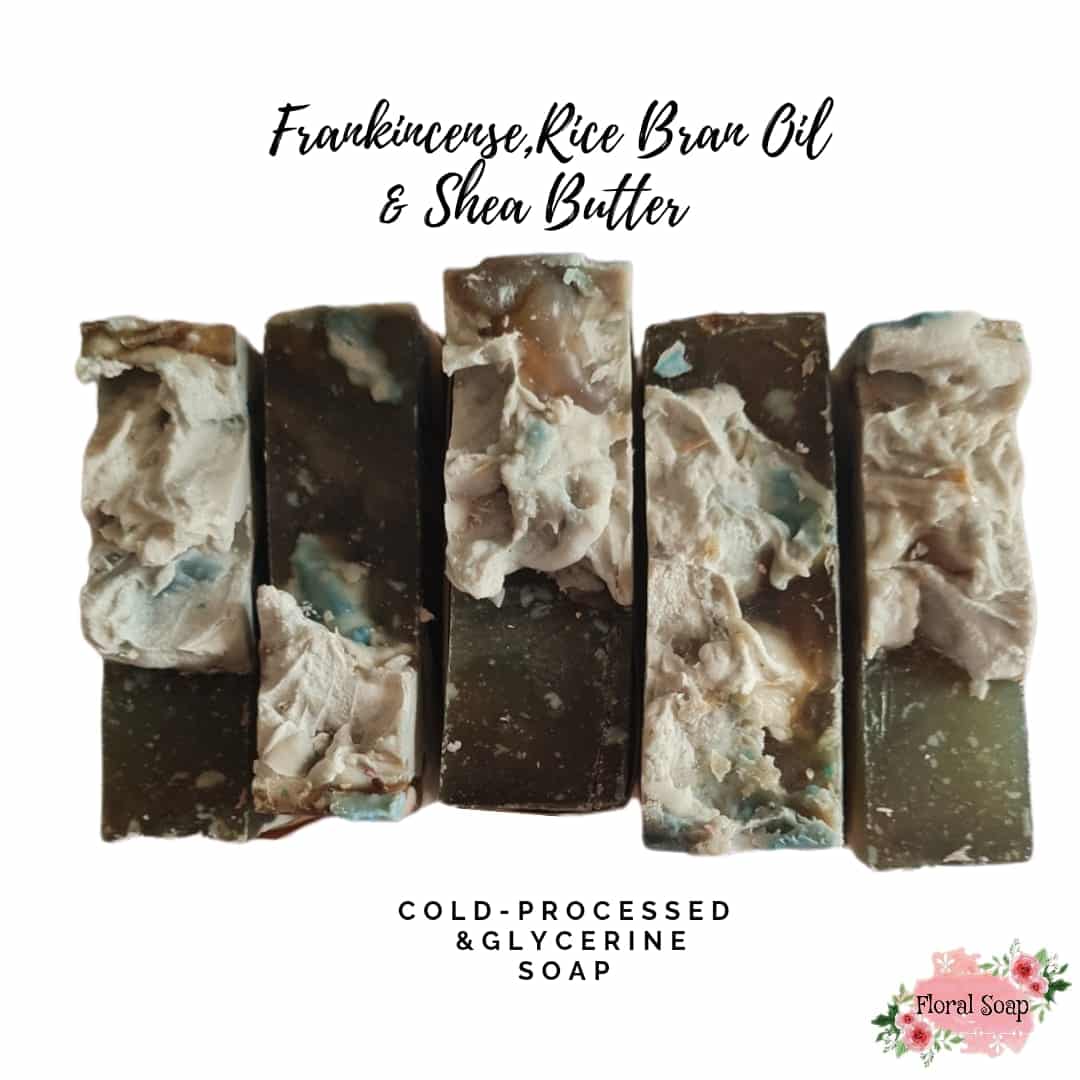 Frankincense & Rice Bran Cold-Processed Soap 1 Franka