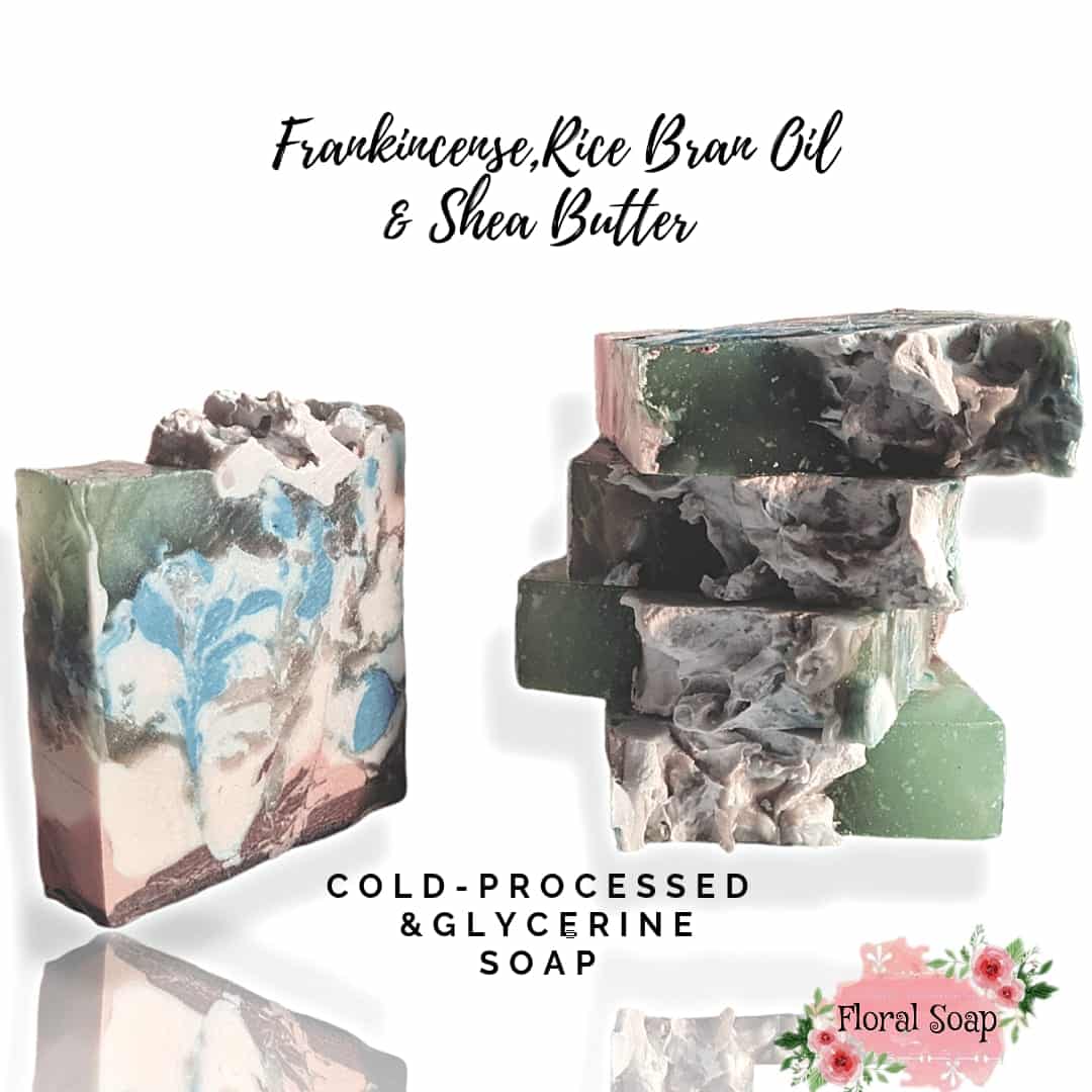 Frankincense & Rice Bran Cold-Processed Soap 4 Frankincense and ricebrain soap