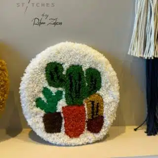 cactus tufted wall hanging - tufted art