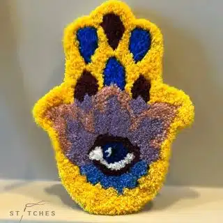 Wall hanging eye - tufted wall art