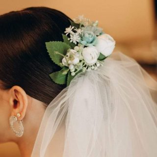 Flowers headpiece & viel accessory