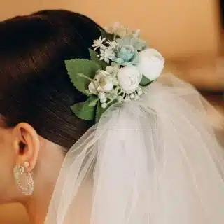 Flowers headpiece & viel accessory