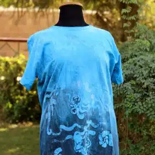 Blue batik t-shirt