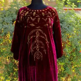 Printed Velvet blouse