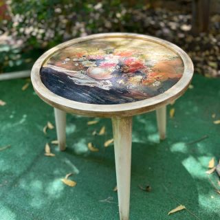 Side table hand painting