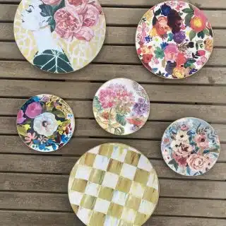 "Gold Coquette" wall Plates