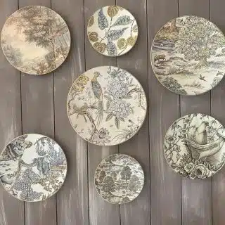 Classic Beige Chinoiseries Wall Plates Collection