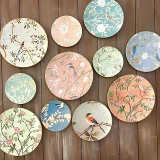 Pastel Chinoiseries Wall Plates Collection
