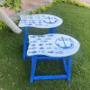Fish Table Nautical Blue