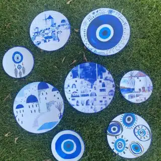 Greek Eye Mykonos Wall Plates