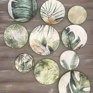 "Tropical Leaves" Wall Plates Collection