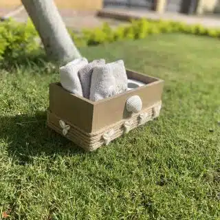 Sea Shells Jute Towel Box