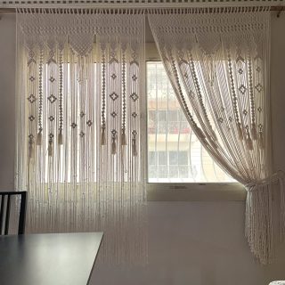 Macrame curtain