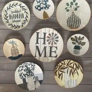 Beige Thankful & Blessed Wall Plates