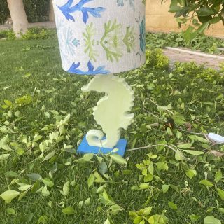 Apple Green Sea Horse Side Lamp