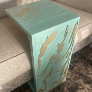 ٍSide Sofa Table Mint Green x Gold