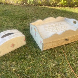 Vintage White Mini Coffee Corner Set