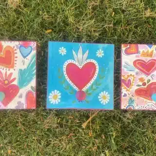 Pink Heart Hangers Set