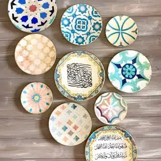 Colorful Islamic Tiles Wall Plates