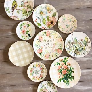 Farmhouse Flowers Wall Plates