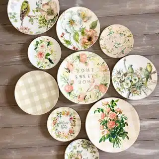 Farmhouse Flowers Wall Plates