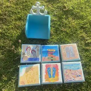 Anchor Turquoise Coasters