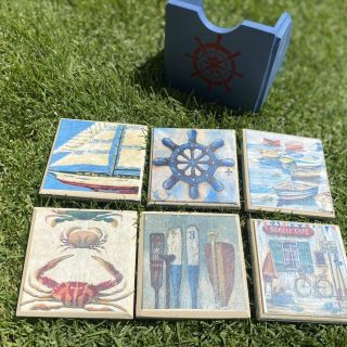 Vintage Summer Coasters Wheel Design