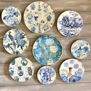 Blue x Beige Chinoiserie Wall Plates