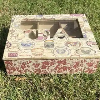 Burgundy Classic Tea Box