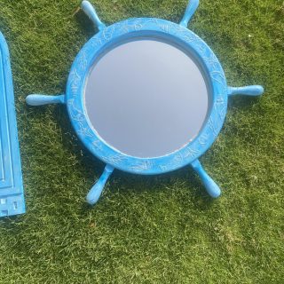 Turquoise Summer Wheel Mirror