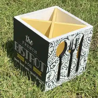 Black & White Cutlery Organizer