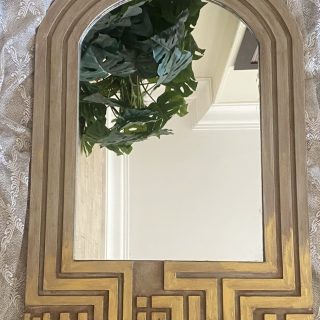 Arabic Design Mirror Beige x Gold