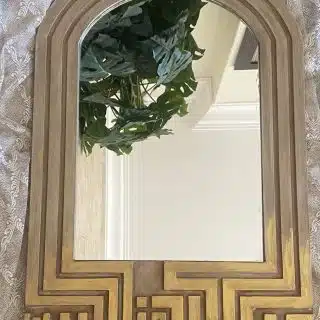 Arabic Design Mirror Beige x Gold