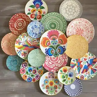 Mandala Polish Flower Wall Plates Collection