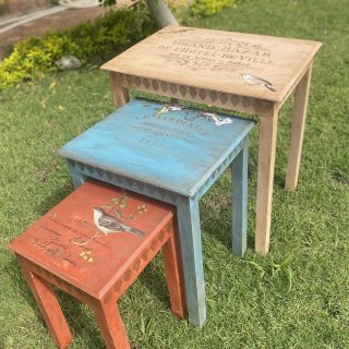 Vintage Birds Side Tables