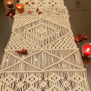 macrame table runner