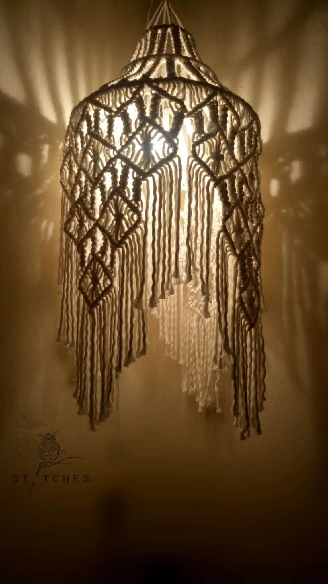 Elegant Macrame Lantern / Chandelier / Ceiling Decoration 6 IMG20190713195700 1 scaled