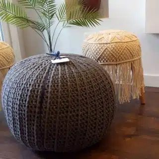 Knitting Pouf