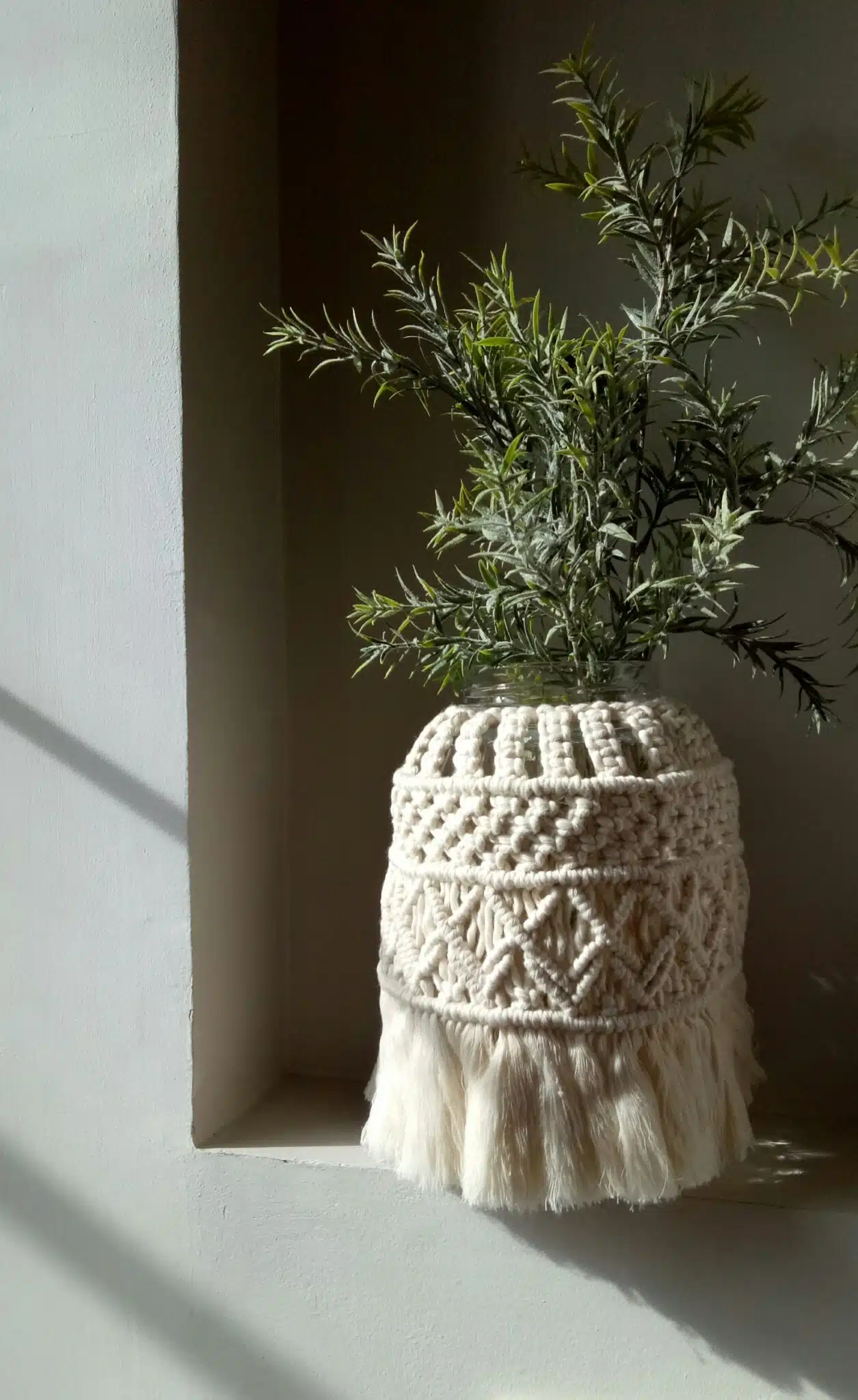 Macrame Vase / Jar / Candle holder 2 IMG20211205133608 1 scaled