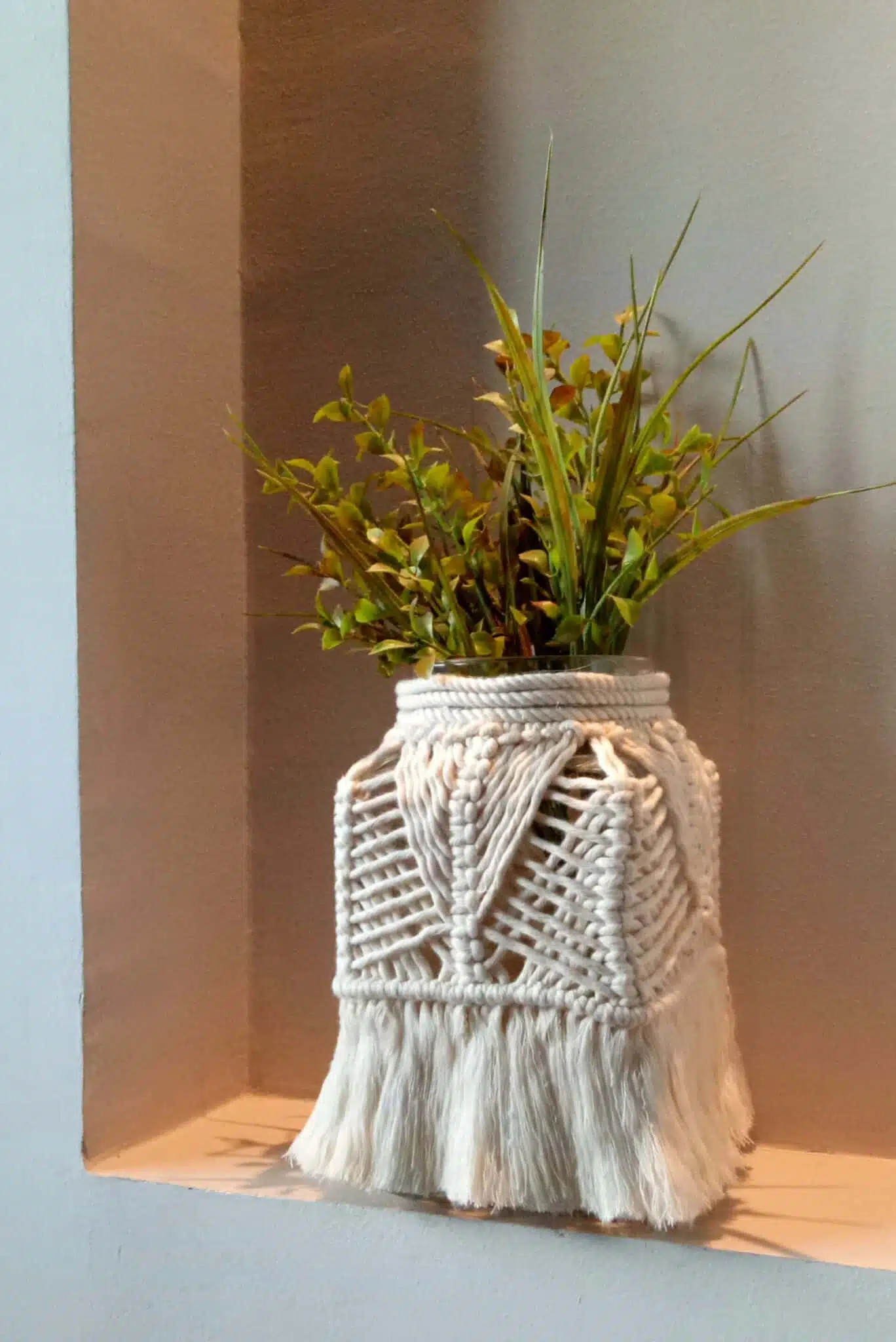 Macrame Vase / Jar / Candle holder 3 IMG20211205133910 1 scaled