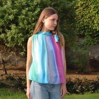 Chiffon halter neck blouse